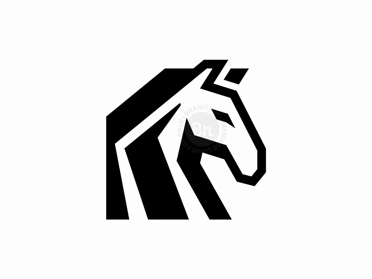 Head Horse Geometric Logo