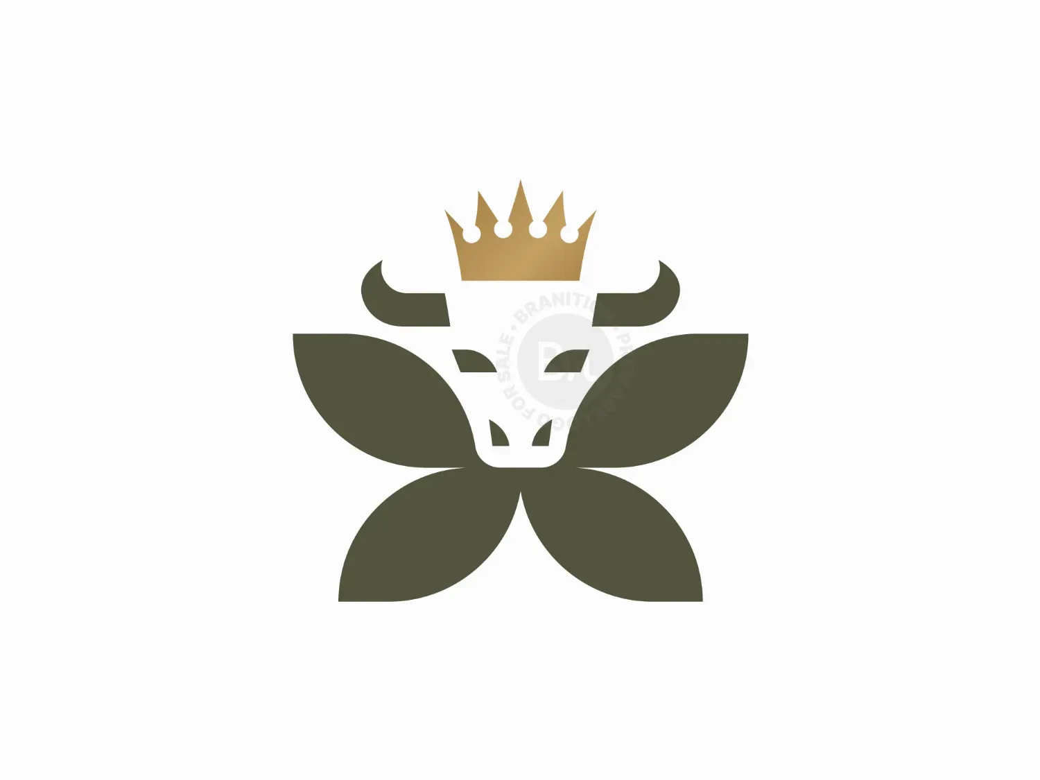 Butterfly And Bull Wear A Crown Logo