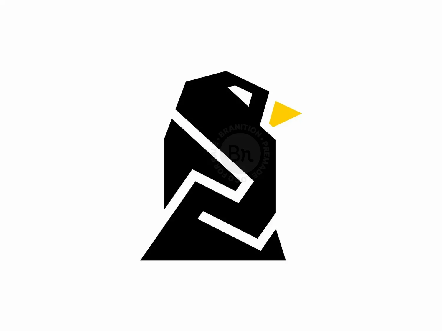 Penguin Geometric Modern Logo