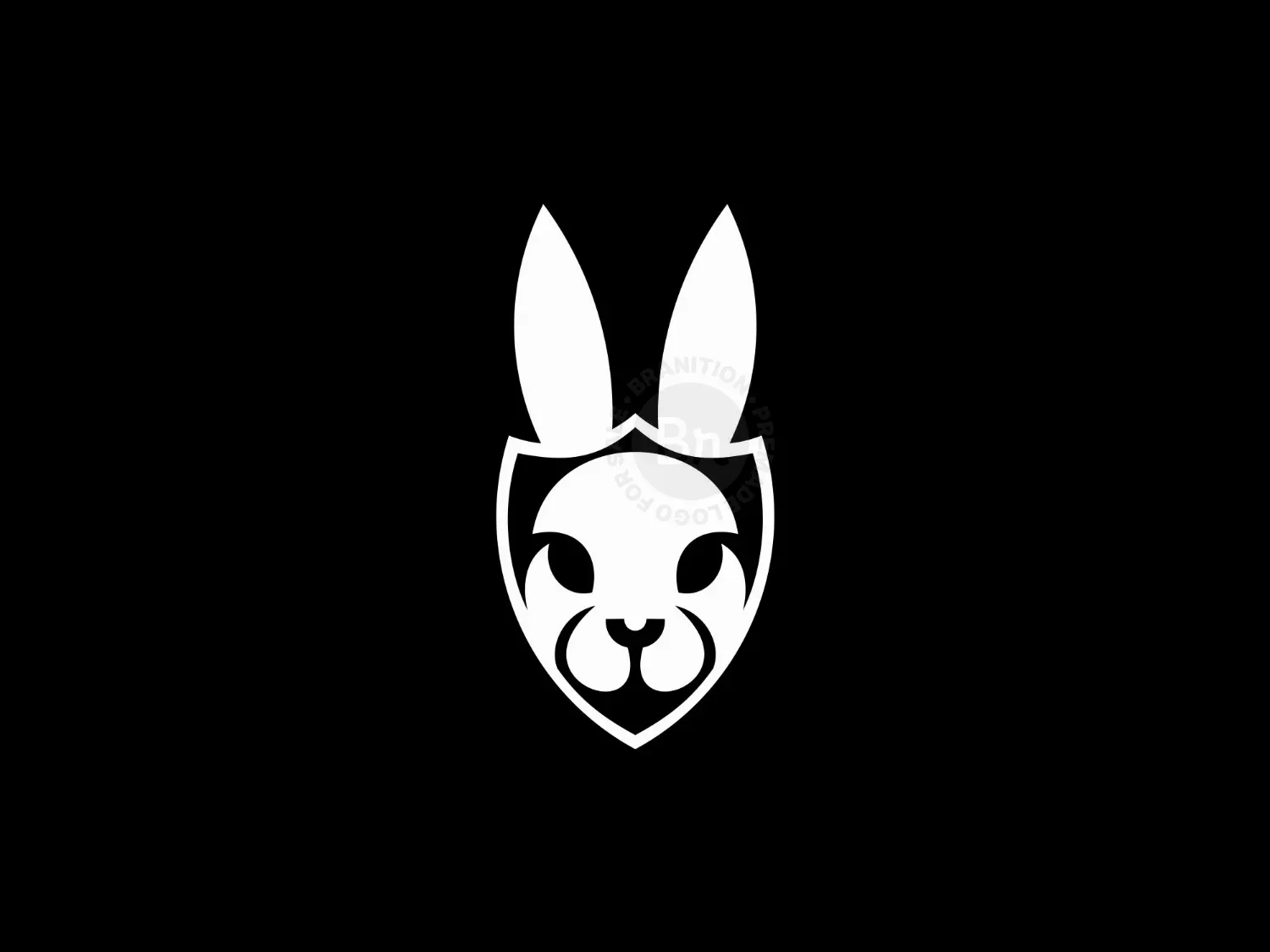 Rabbit Shield Modern Simplicity Icon Logo