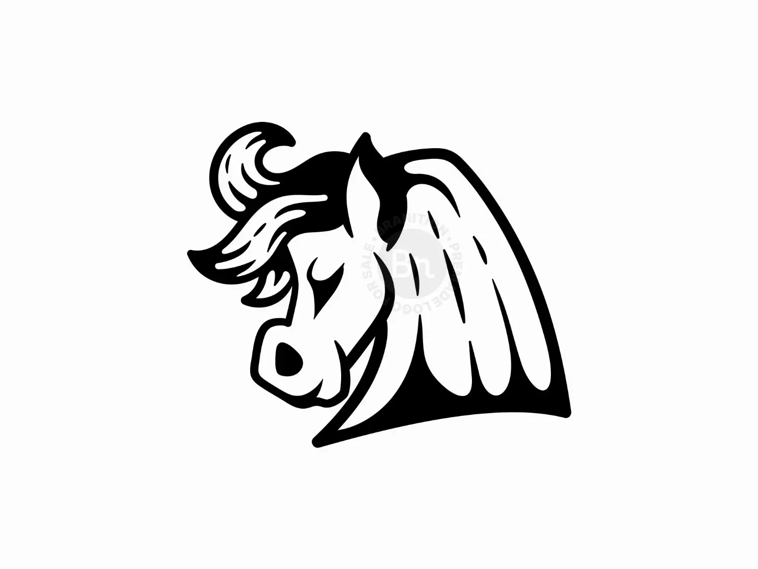 Head Horse Animal Geometric Modern Logo