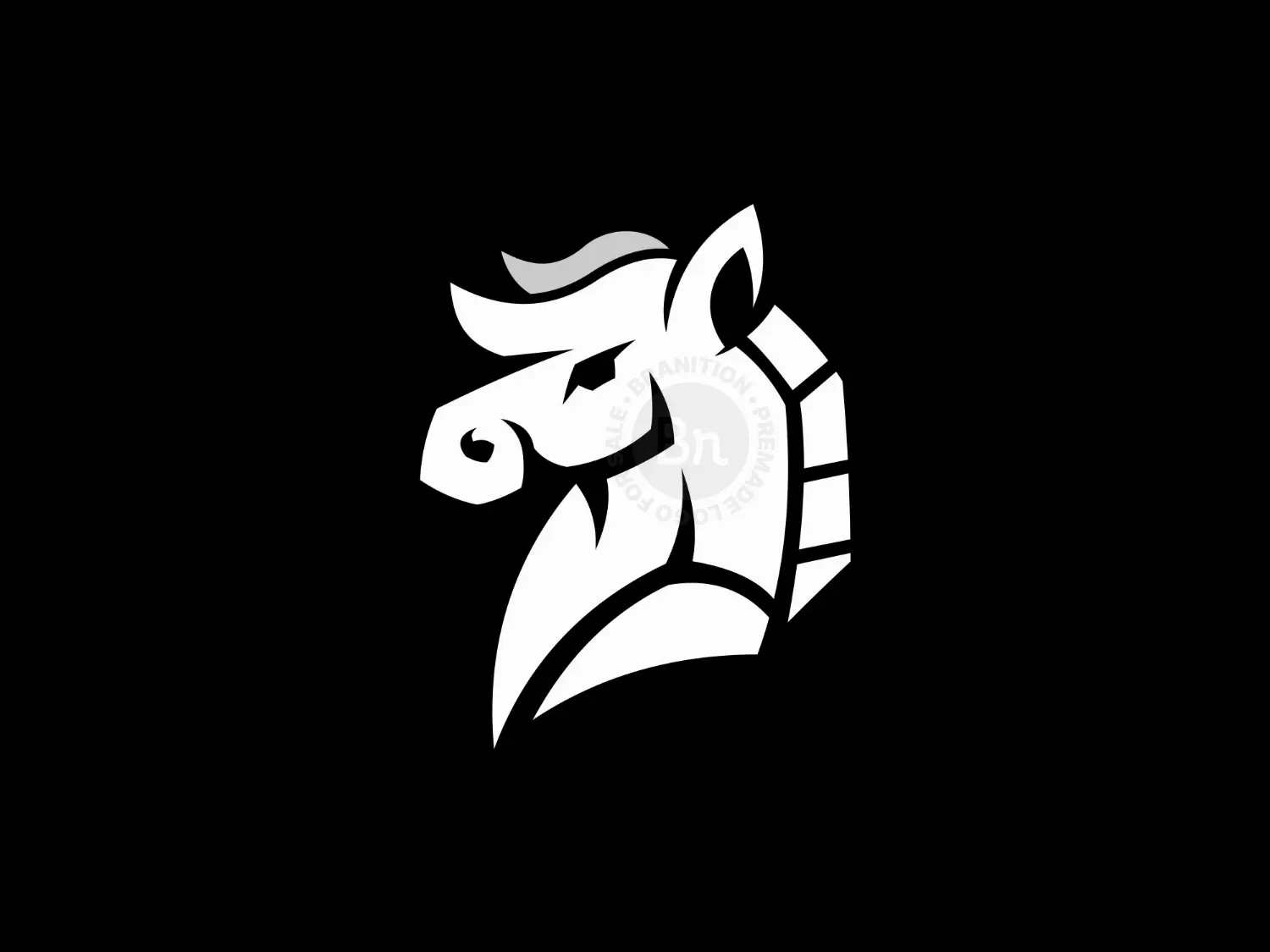 Head Horse Geometric Modern Simplicity Logo