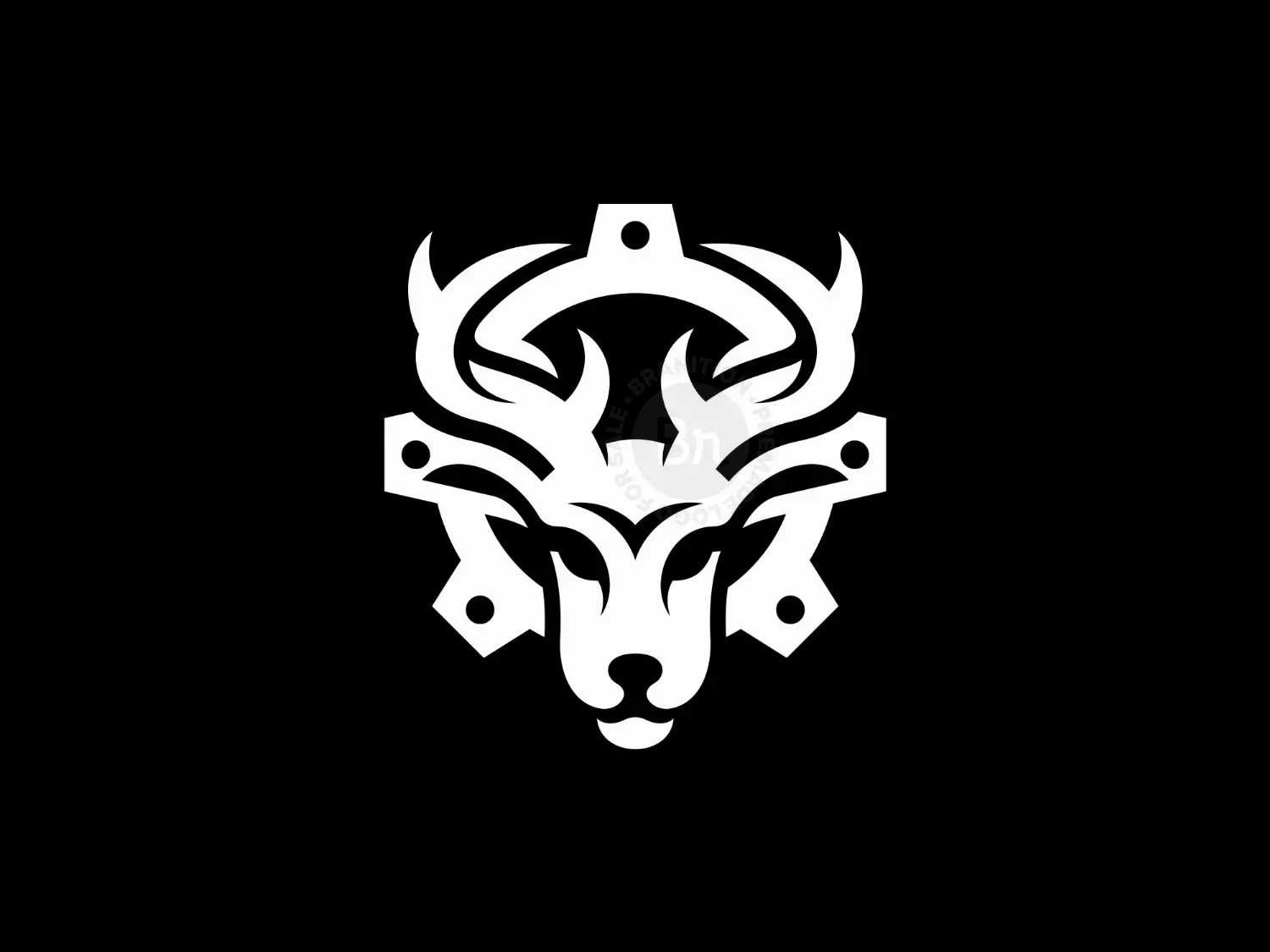 Deer Gear Geometric Modern Creative Technology Logo