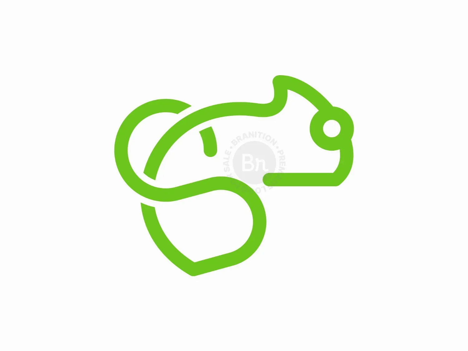 Chameleon Simple Line Logo