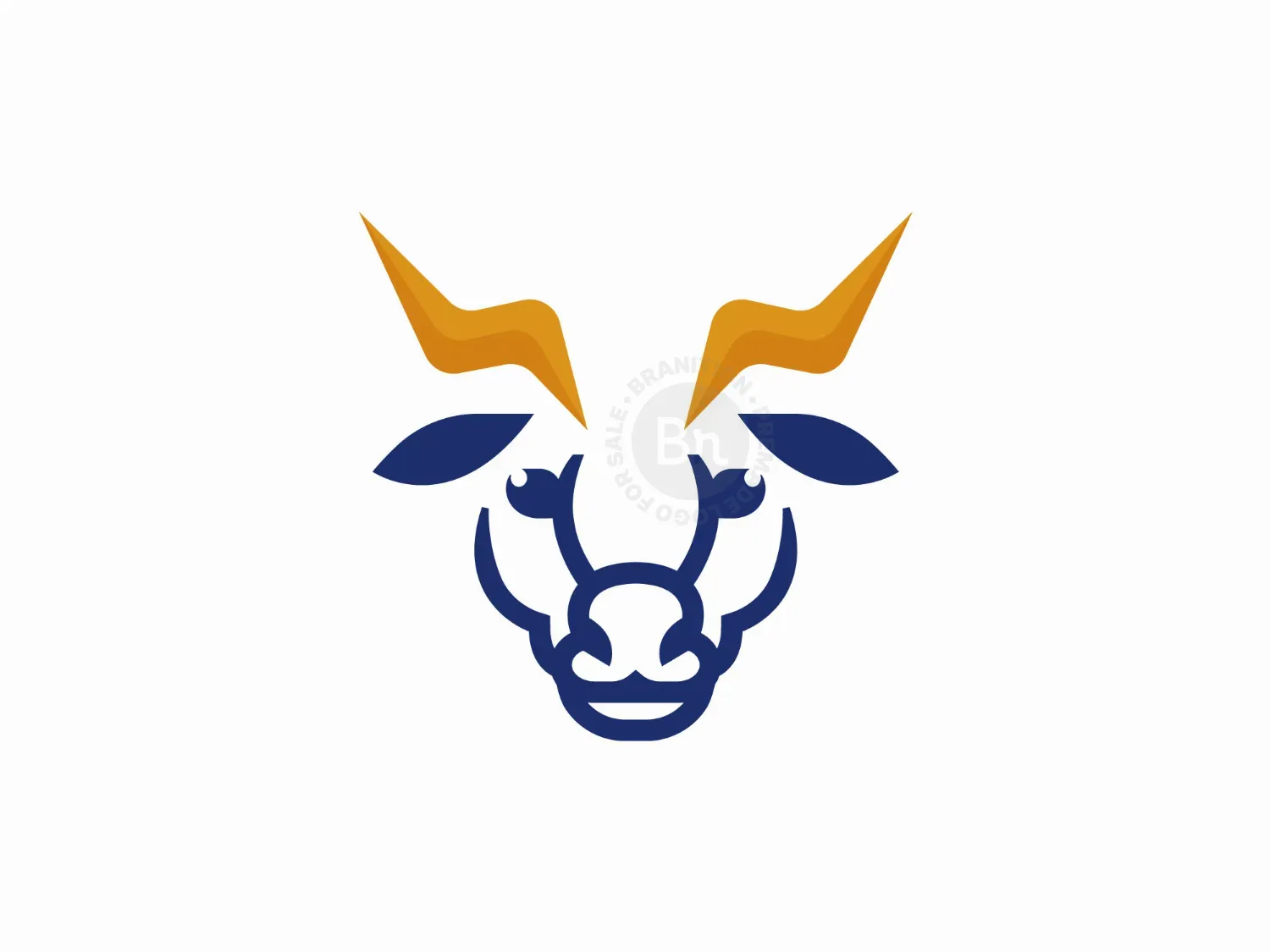 Bull With Lightning Horn Logo