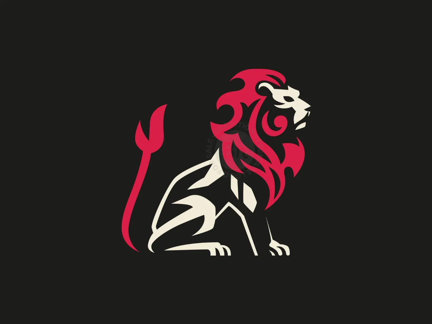 Lion With Burn Mane Logo