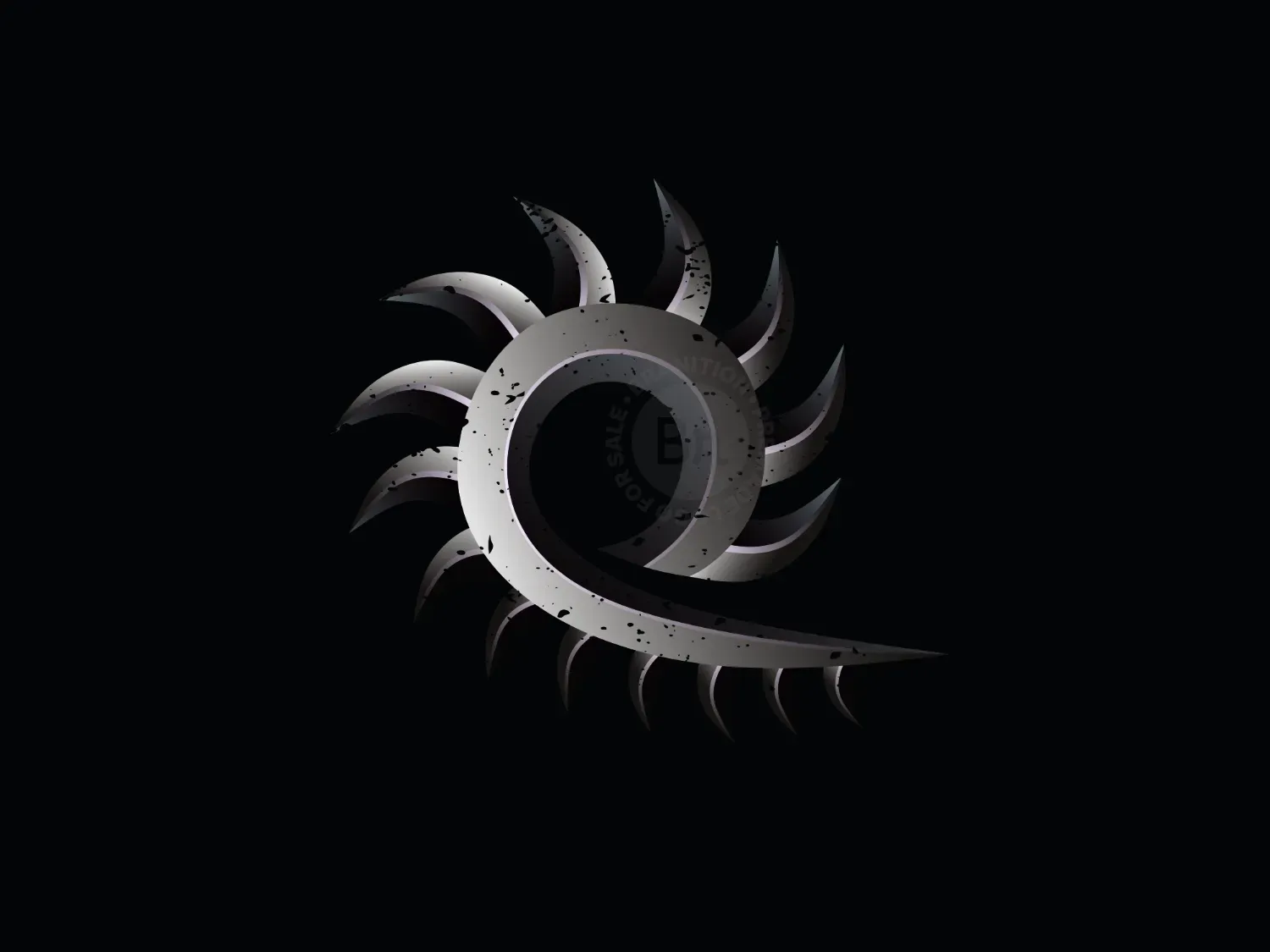 Metallic Letter Q Dragon Tail Logo