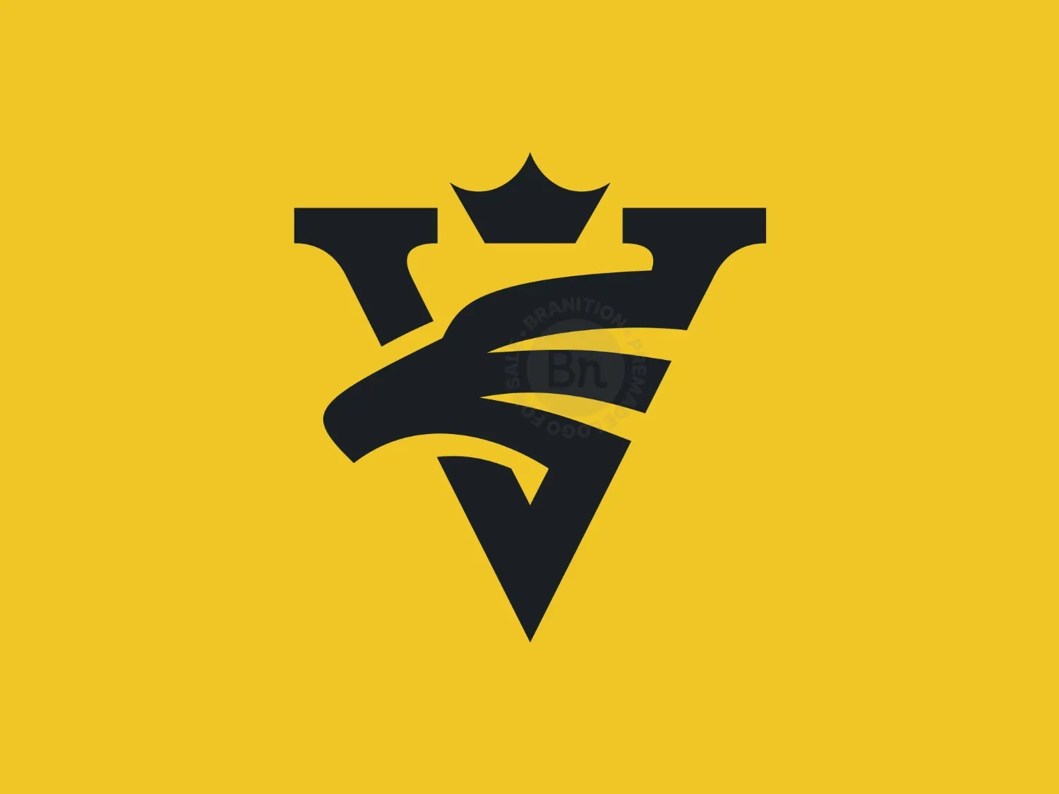 Letter V Abstract Bird Logo