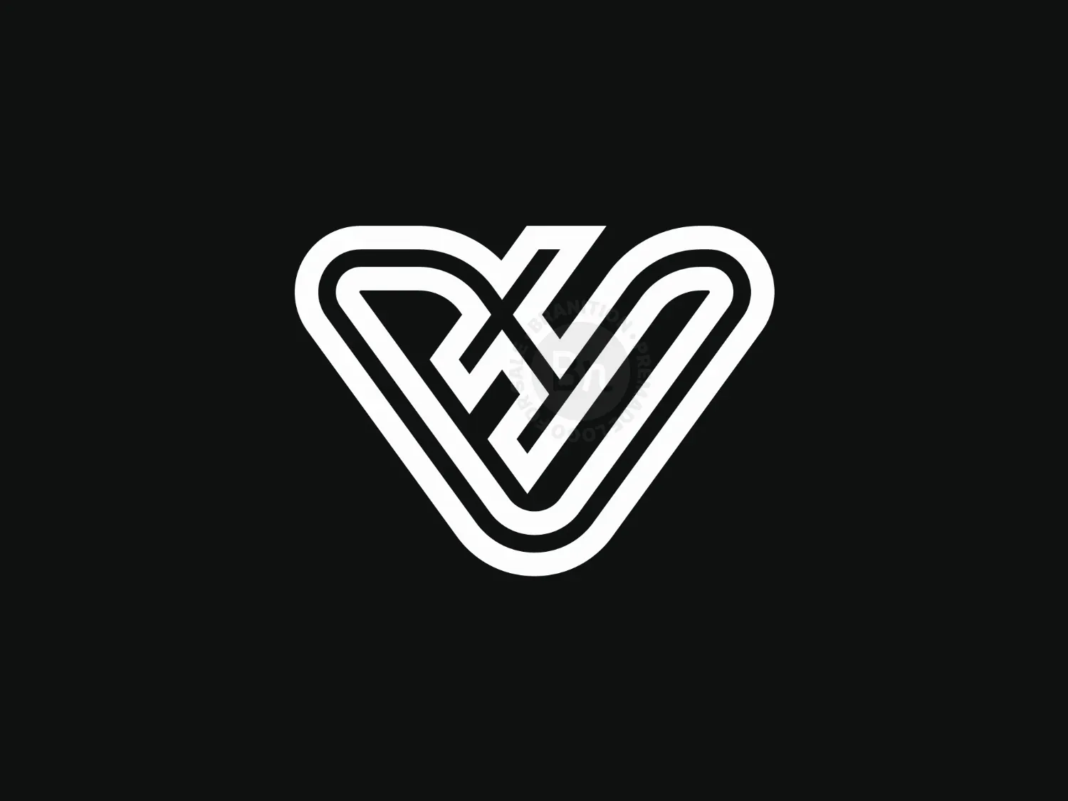 Letter Vh Or Hv Logo