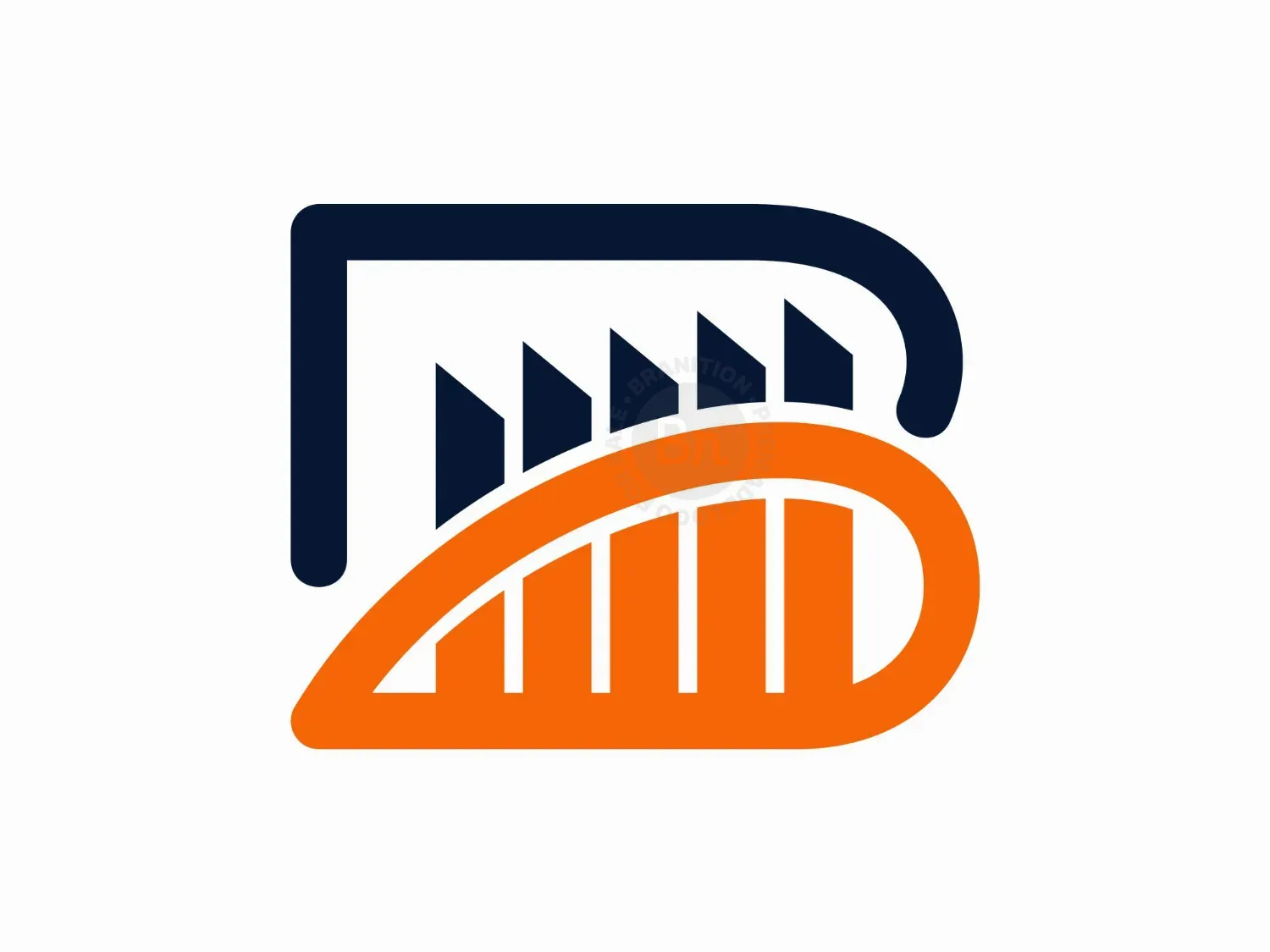 Letter B Diagram Chart Logo