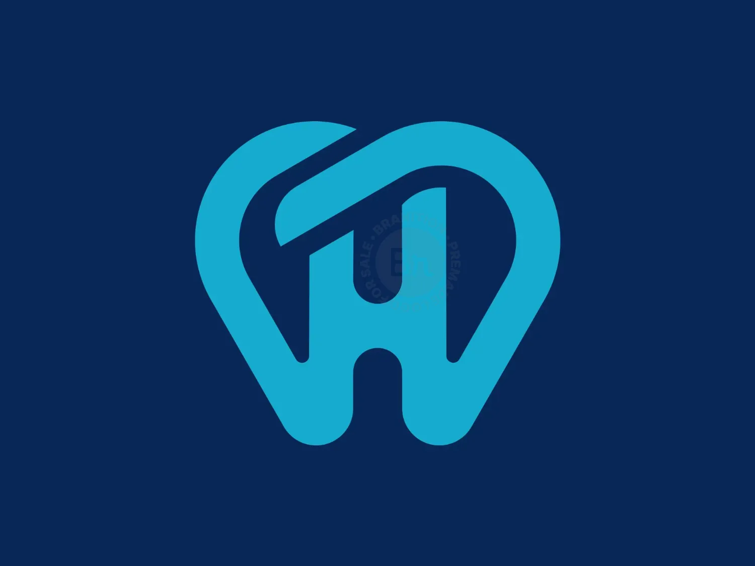 Letter H Dental Logo