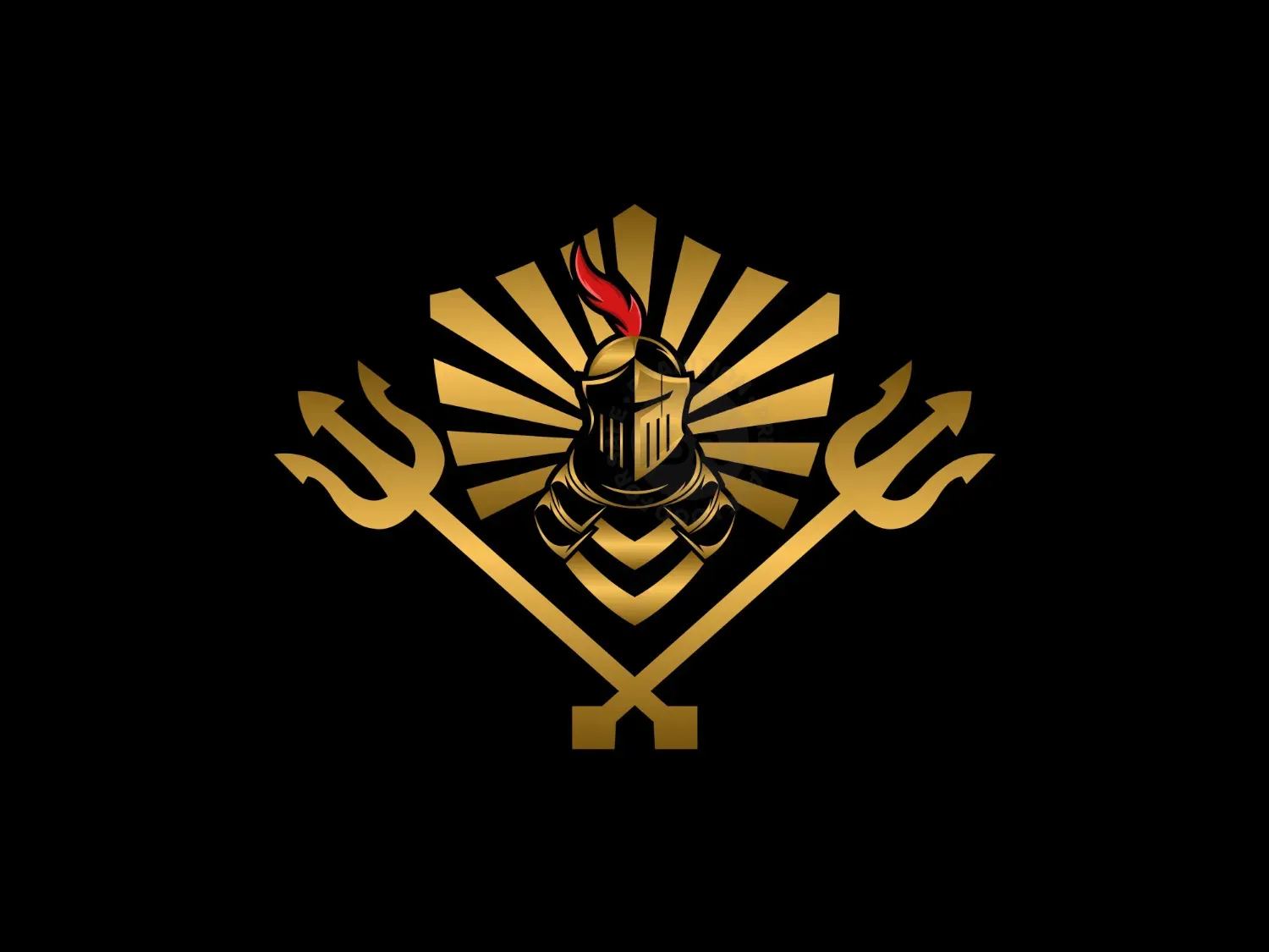 Knight Trident Shield Logo