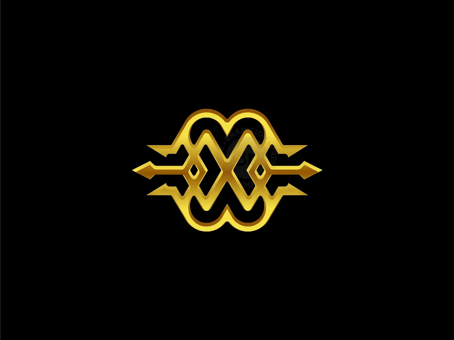 Letter X Trident Logo