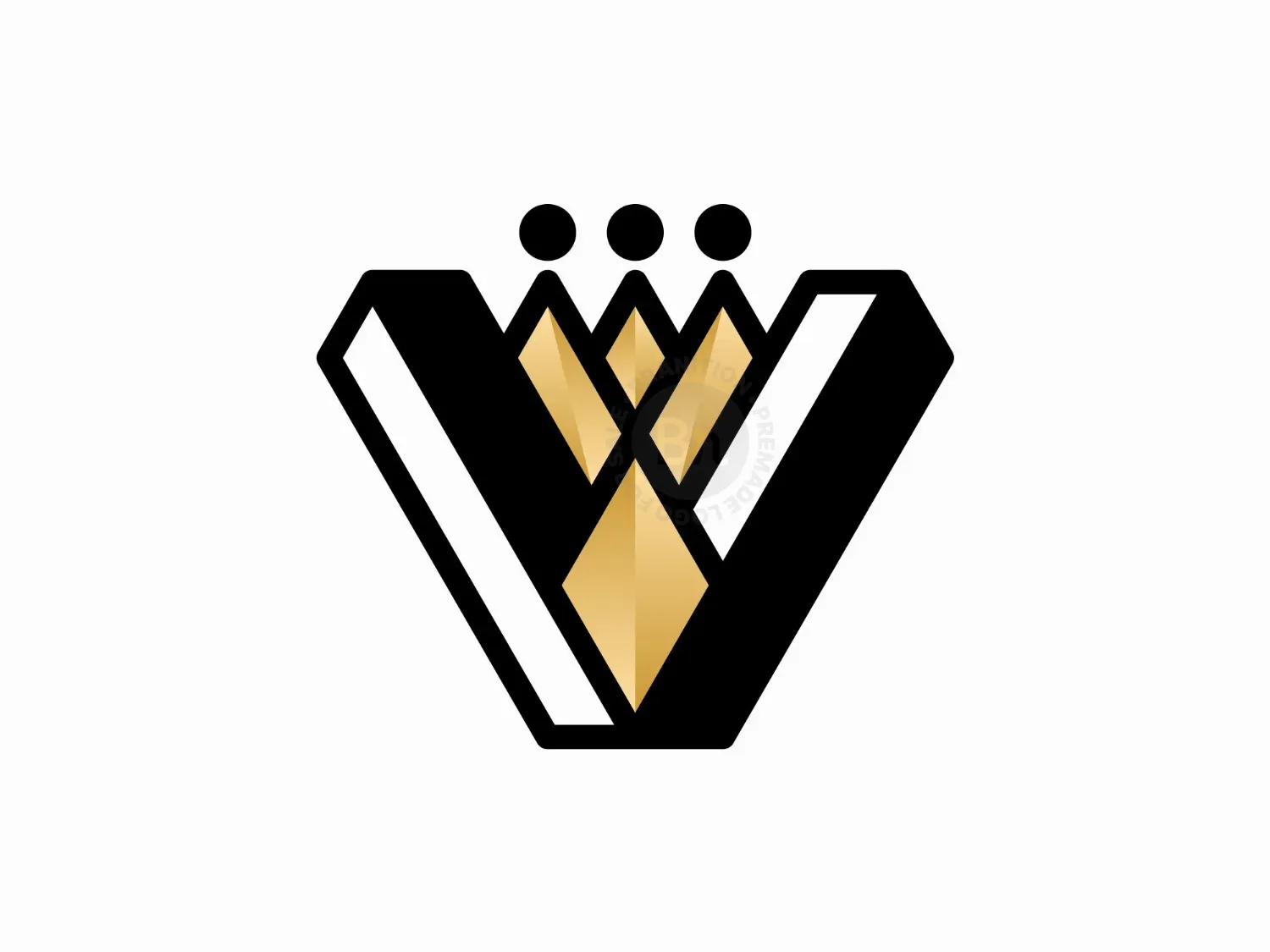 Letter V Crown Logo