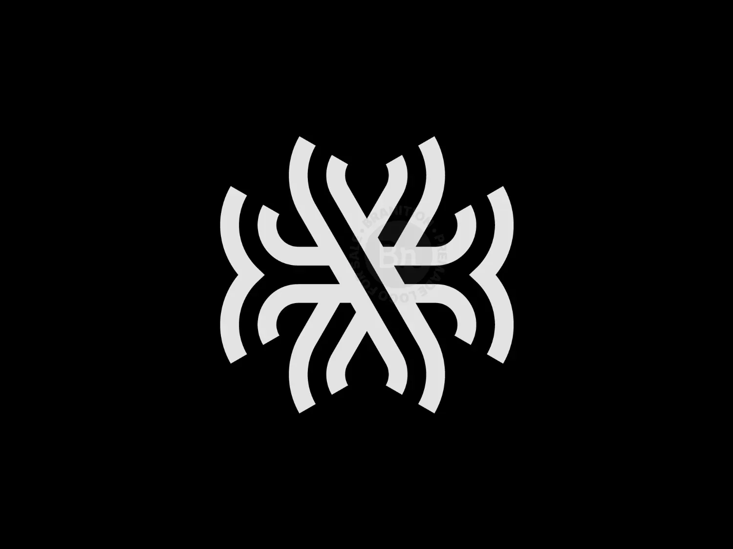 Letter Hx Or Xh Logo