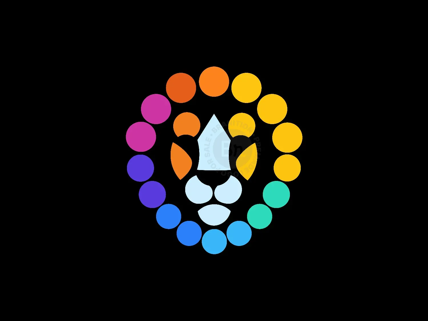 Abstract And Elegant Colorful Lion Face Logo