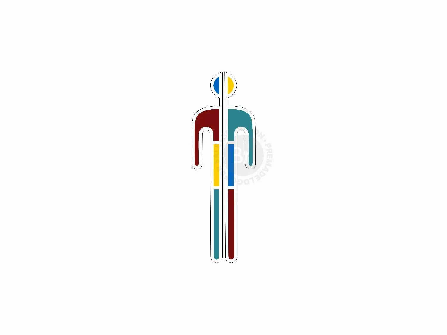 Abstract And Modern Colorful Human Body Logo