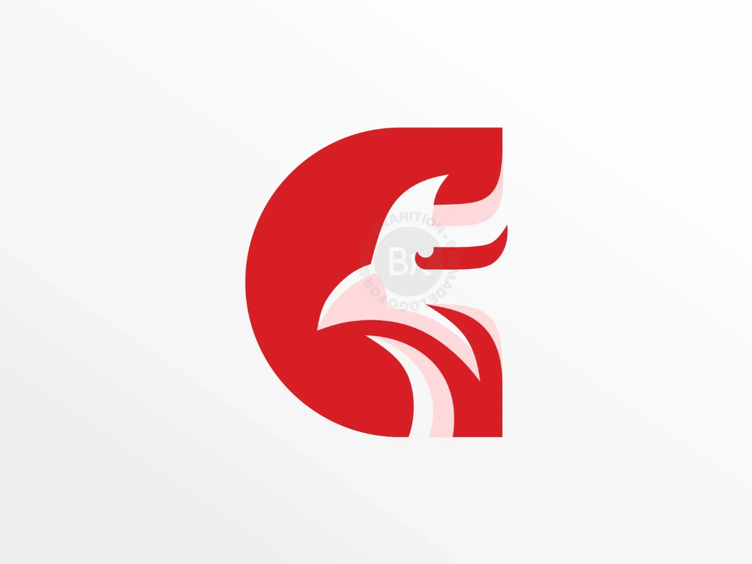 Letter C Chicken Or Bird Logo