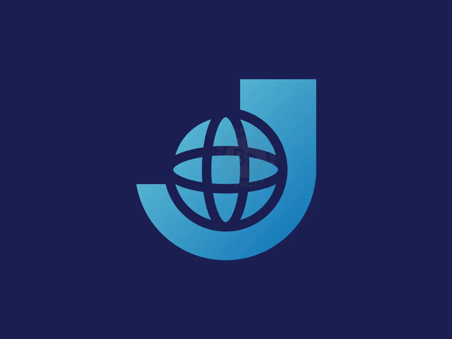 Letter J Globe Logo