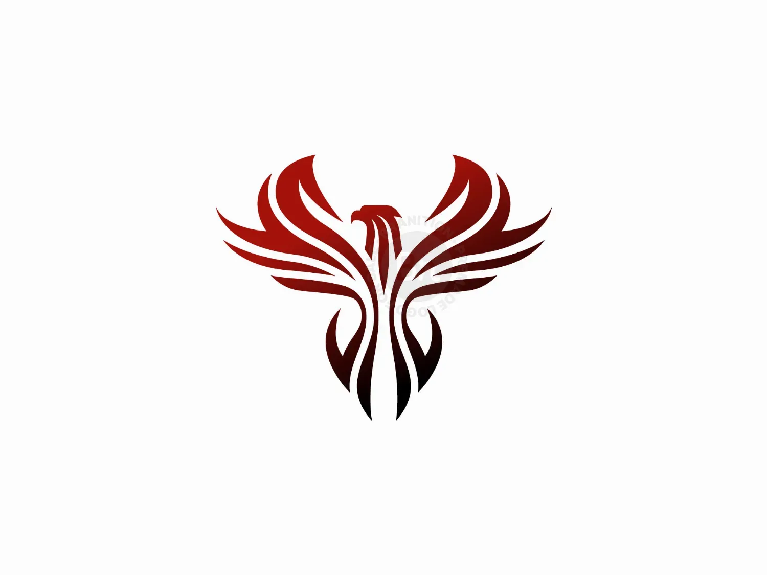 Abstract Flame Eagle Logo