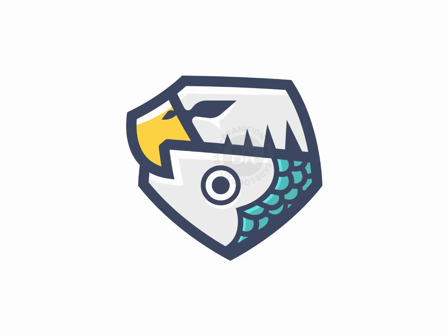 Eagle And Fish Pin Logo