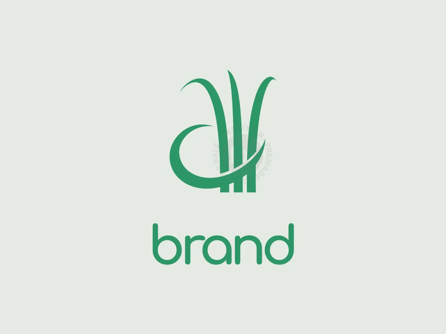 Simple Letter A Grass Logo