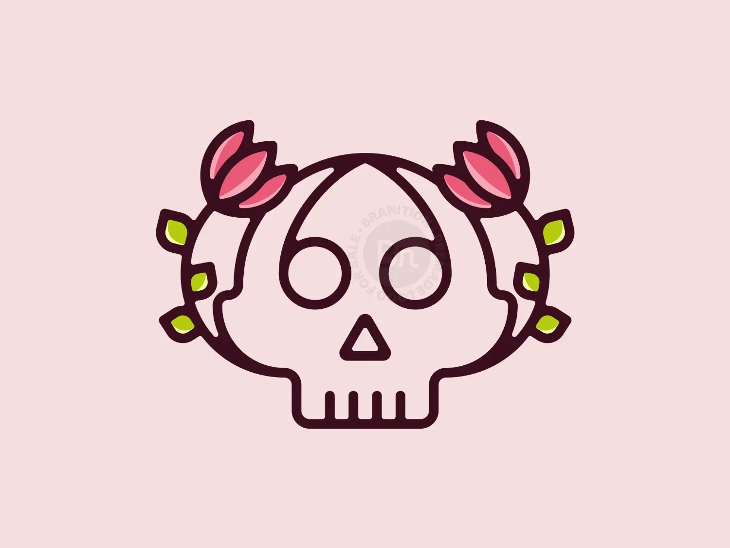 Skull Flower Logo