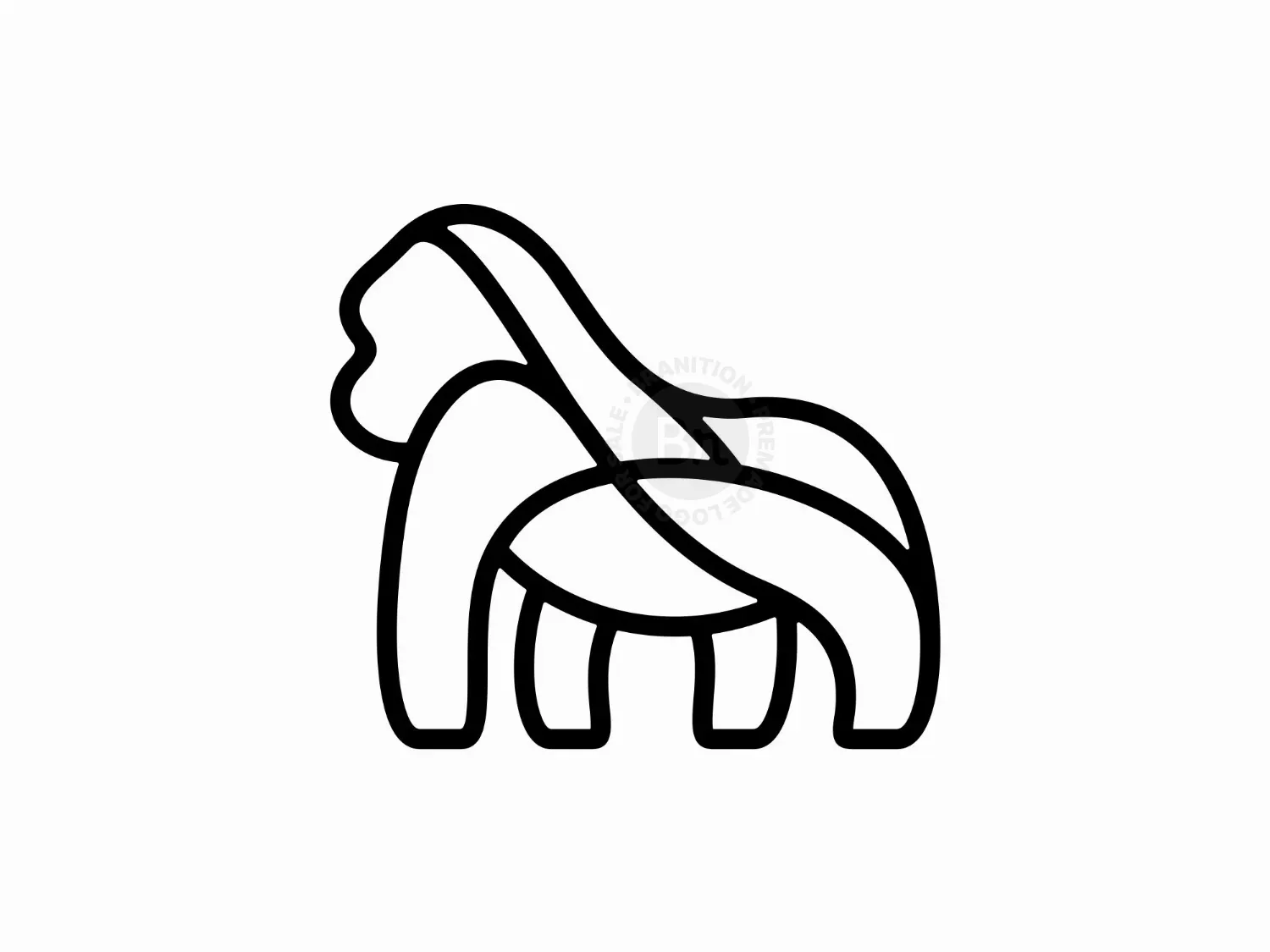 Simple Gorilla Line Logo