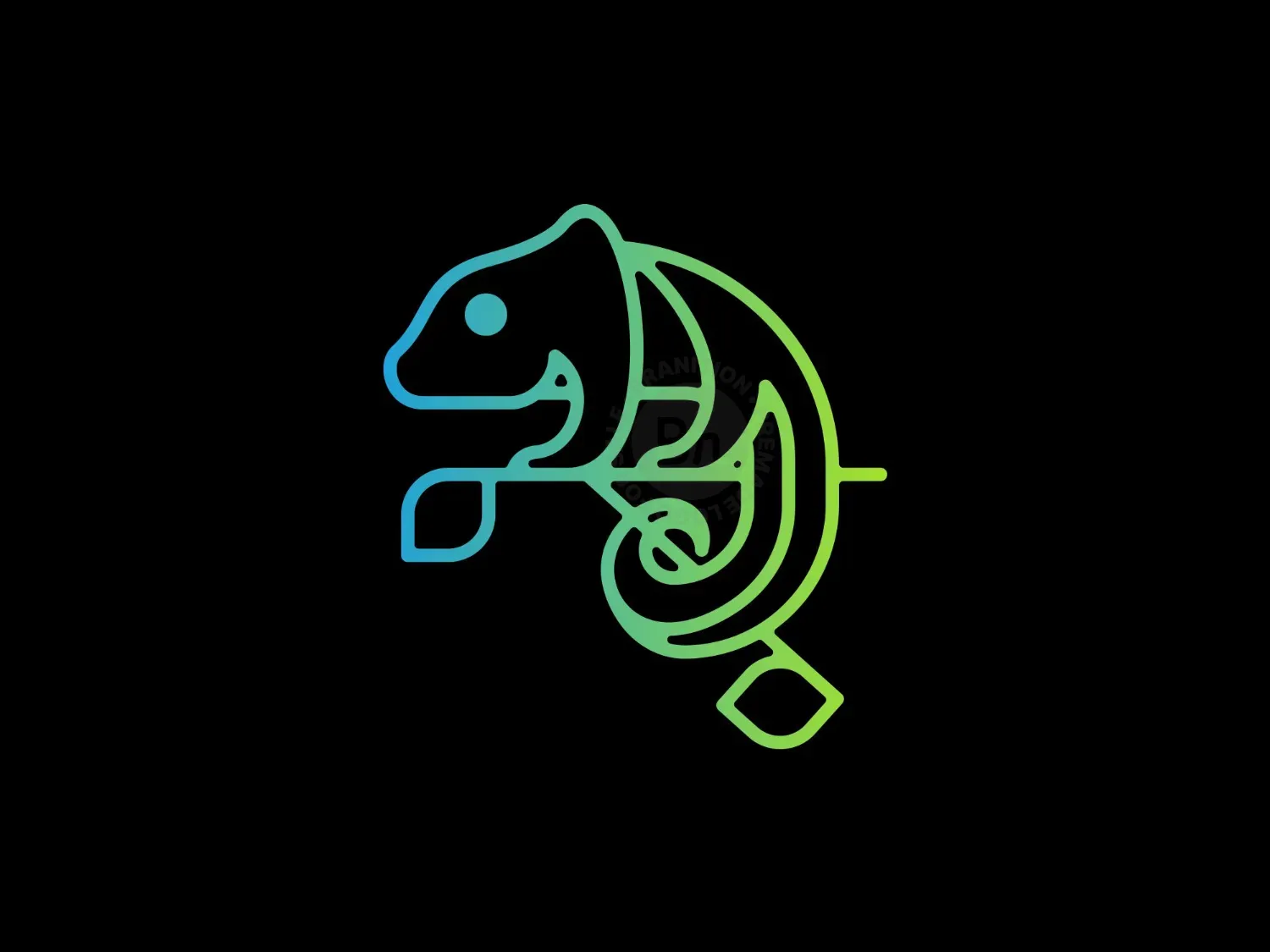 Chameleon Monoline Logo