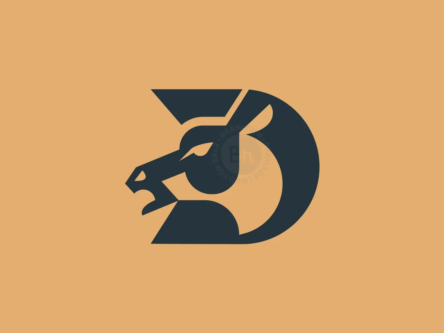 D Horse Head Logo