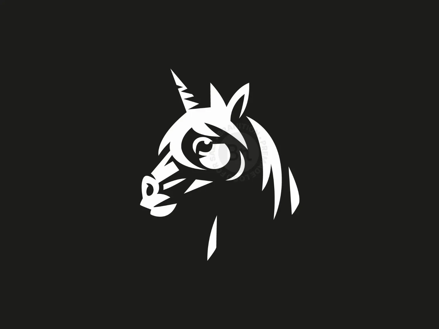 Unicorn Head Logo