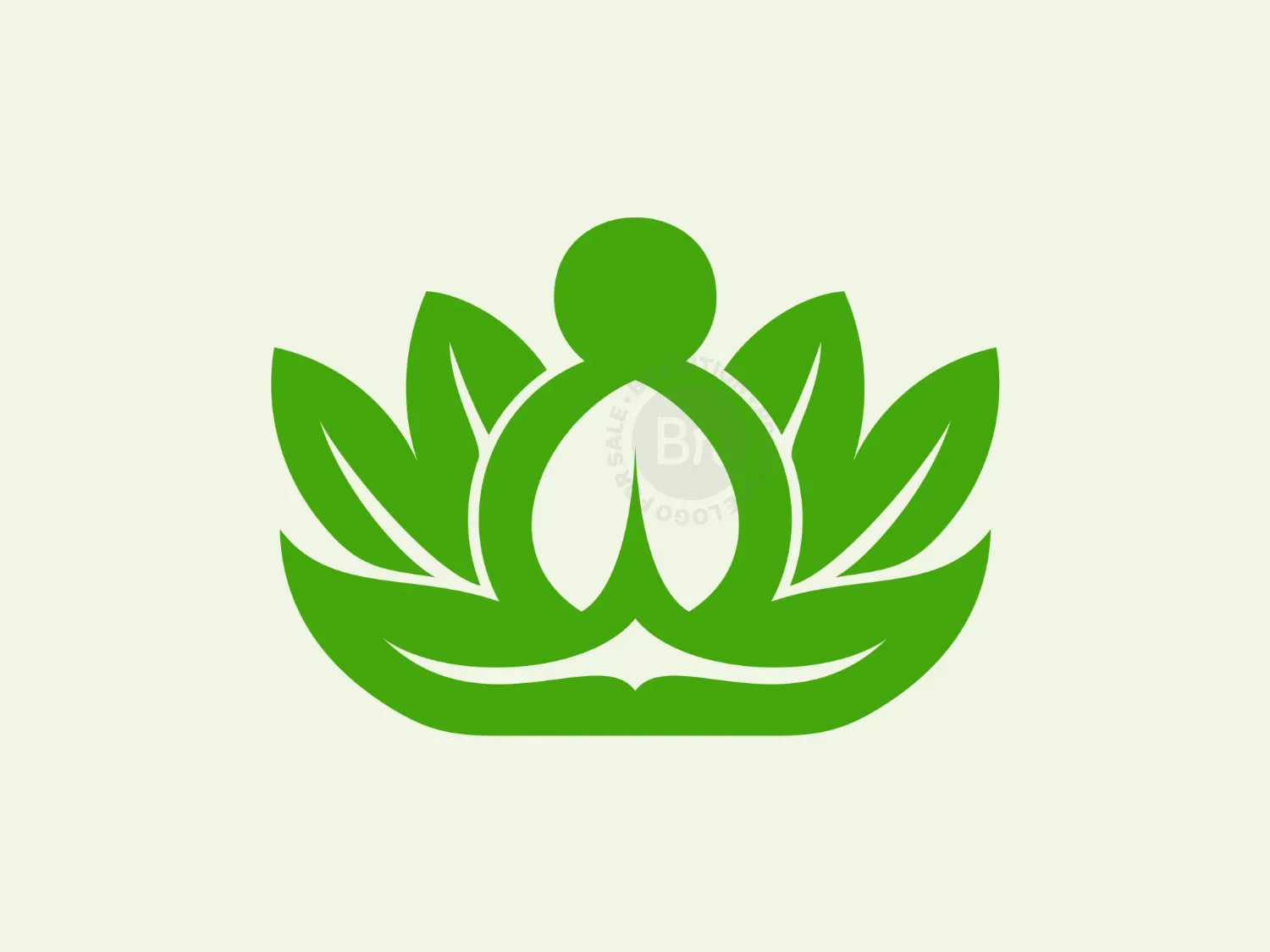 Yoga Leaf Nature Logo