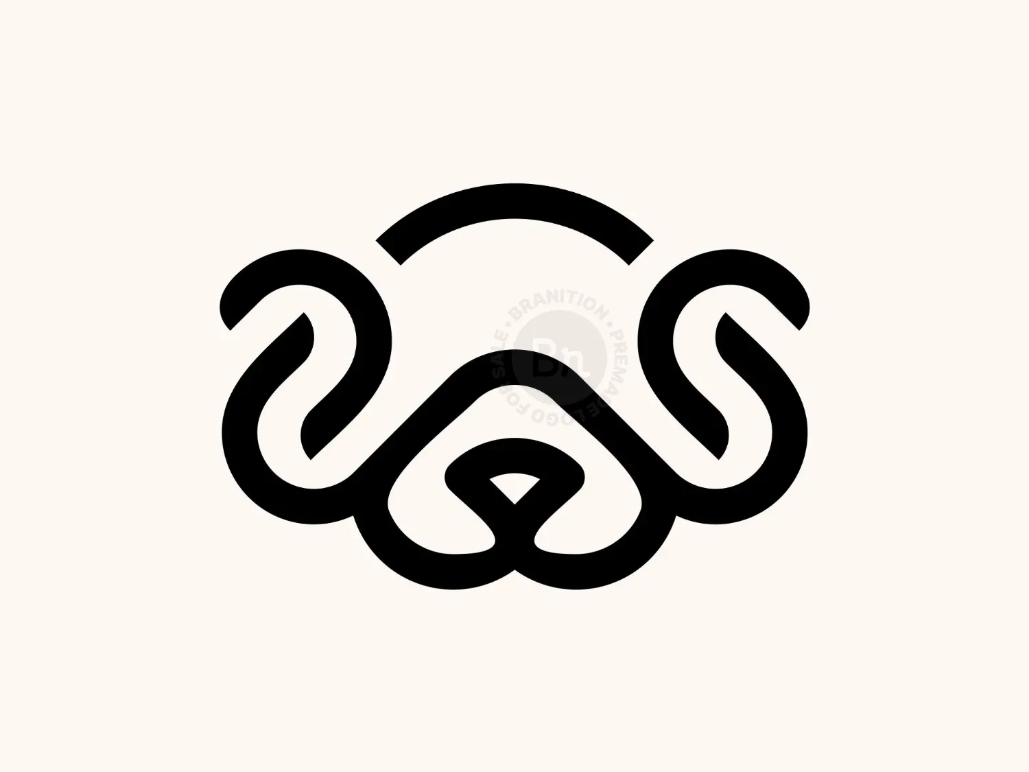 Dog Line Minimalist Logo