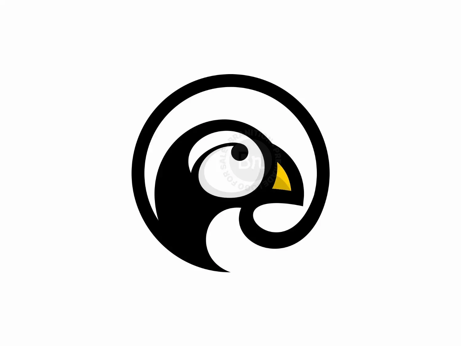 Bird Puffin Circle Logo