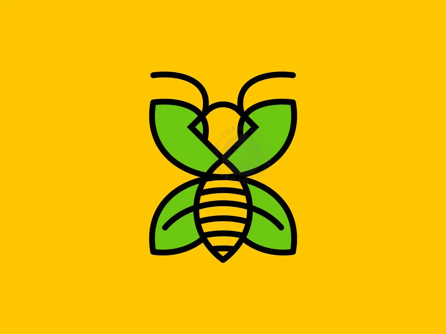 Bee Leaf Line Logo