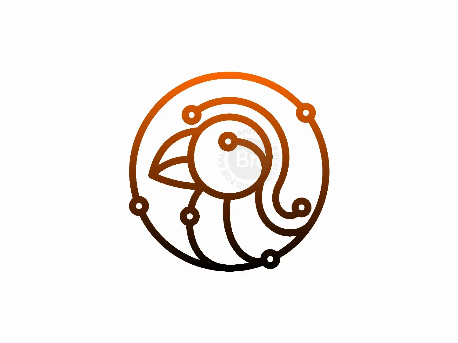 Bird Puffin Tech Logo