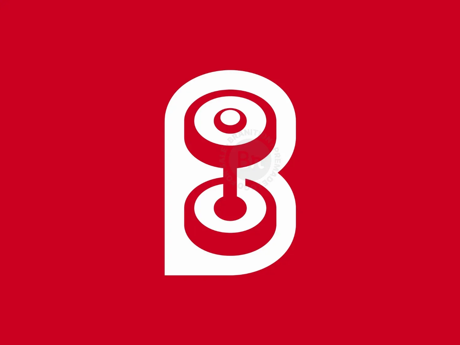 Letter B Barbell Logo