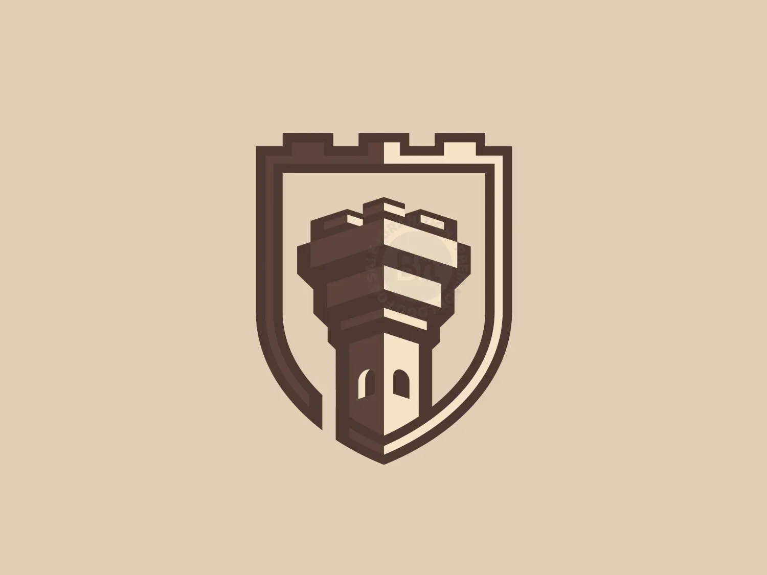 Castle Shield Badge Logo