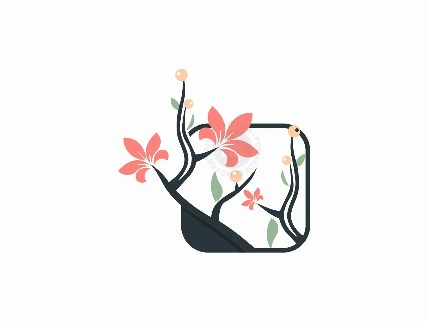 simple flower logo 43