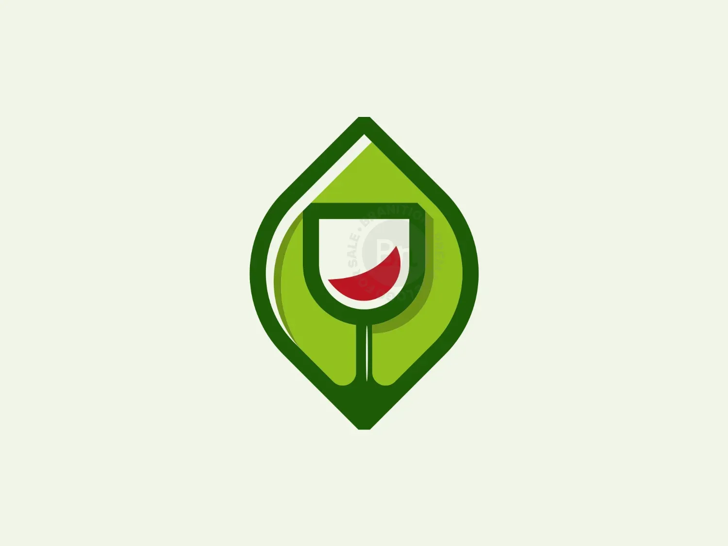 Wine Leaf Nature Logo