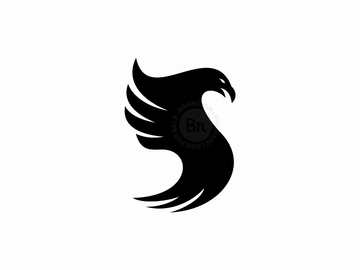 Letter S Eagle Silhouette Logo