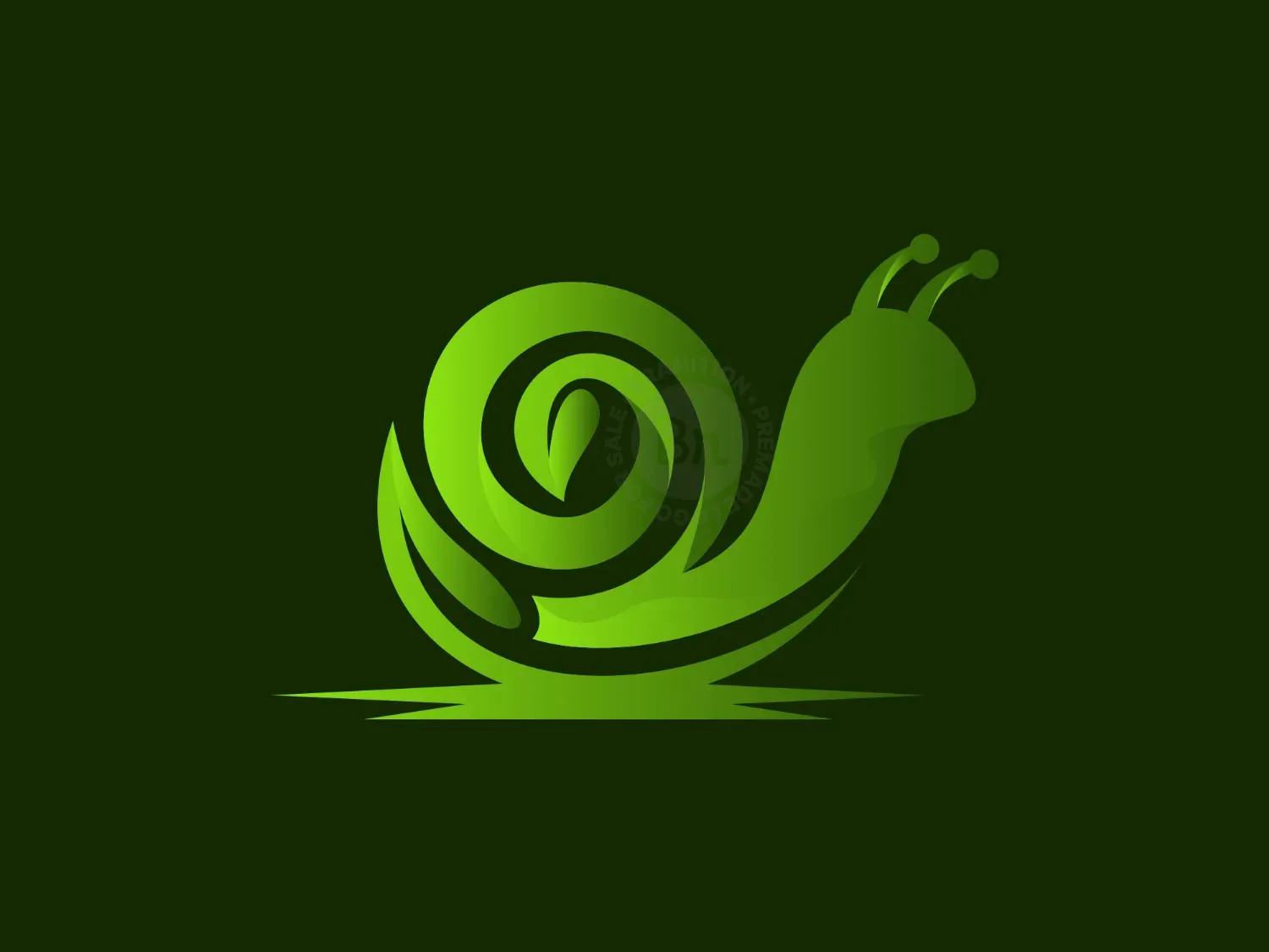Snail Leaf Nature Logo