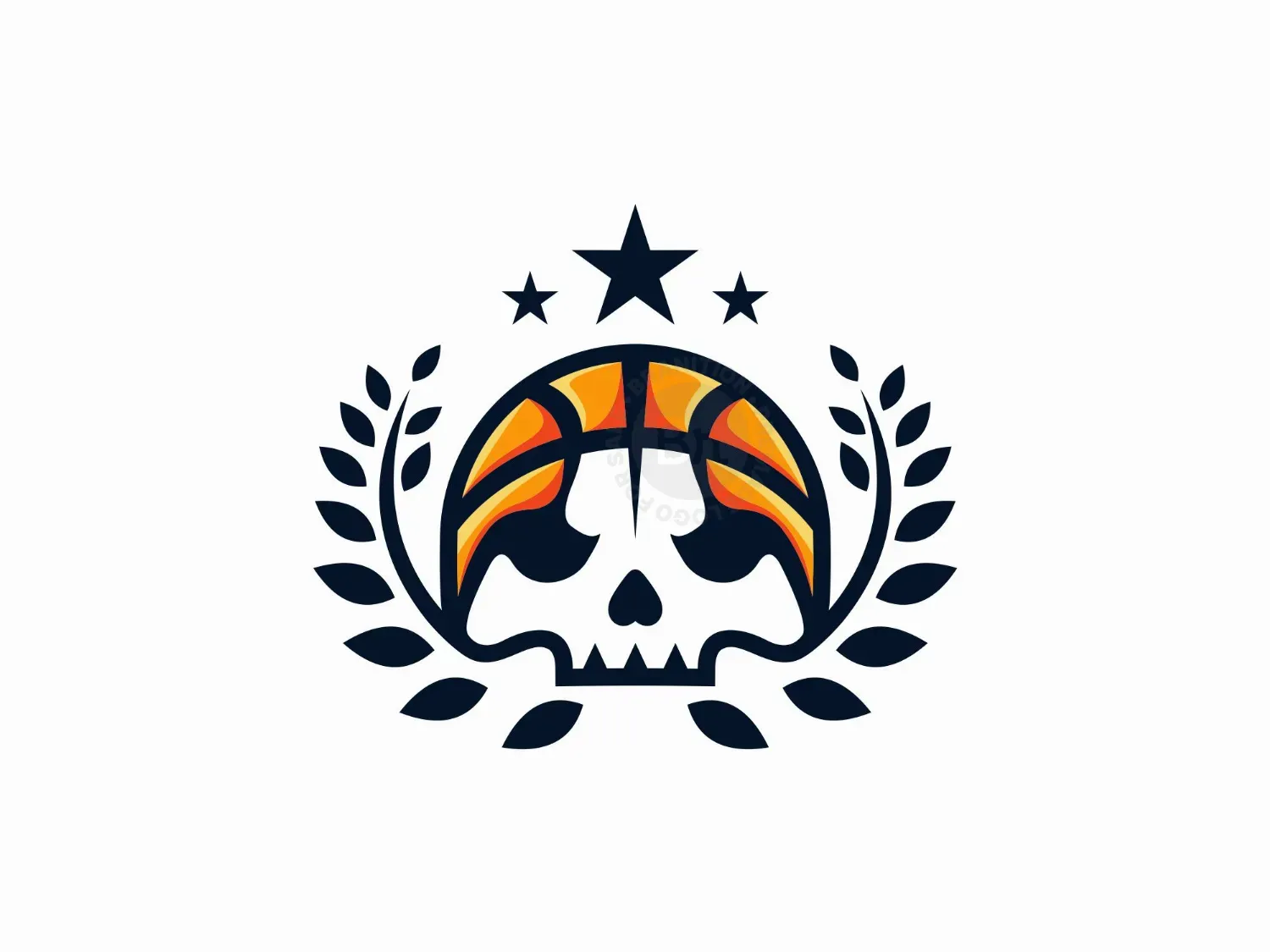 Basketball Skull Logo