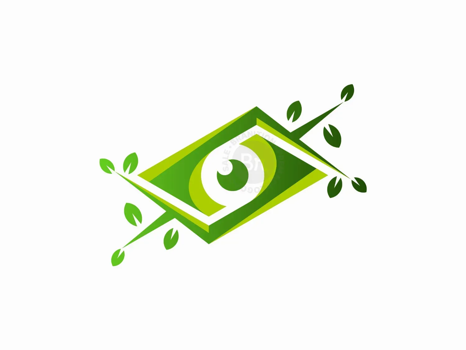 Lens Leaf Modern Logo