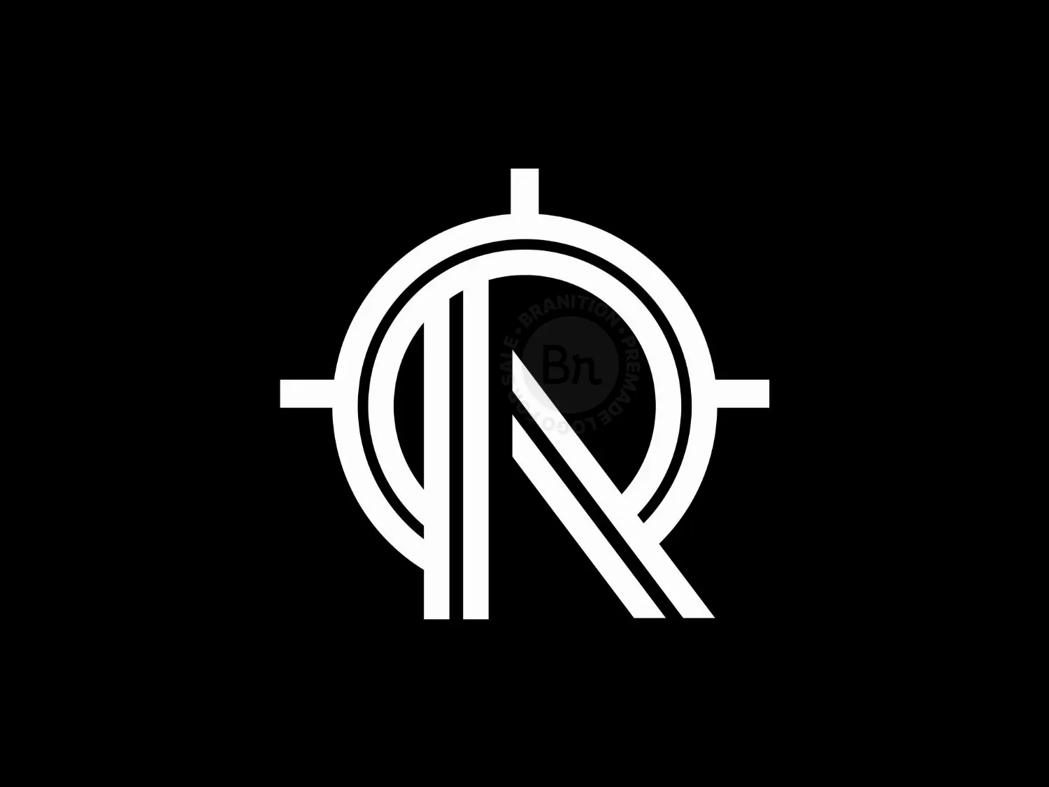 Letter R Target Monogram Logo
