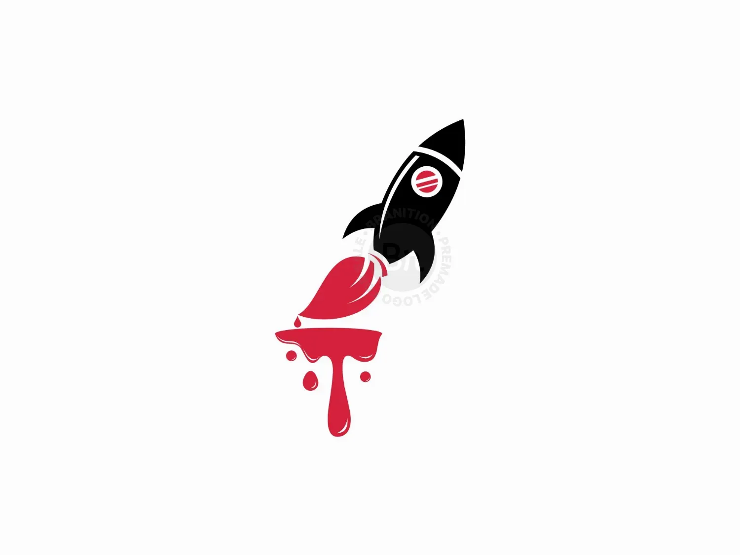 Rocket Brush Paint Logo