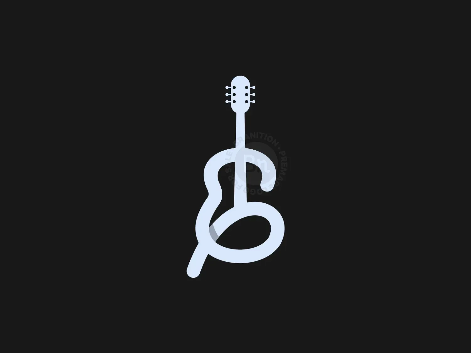 Letter G Guitar Musical Logo