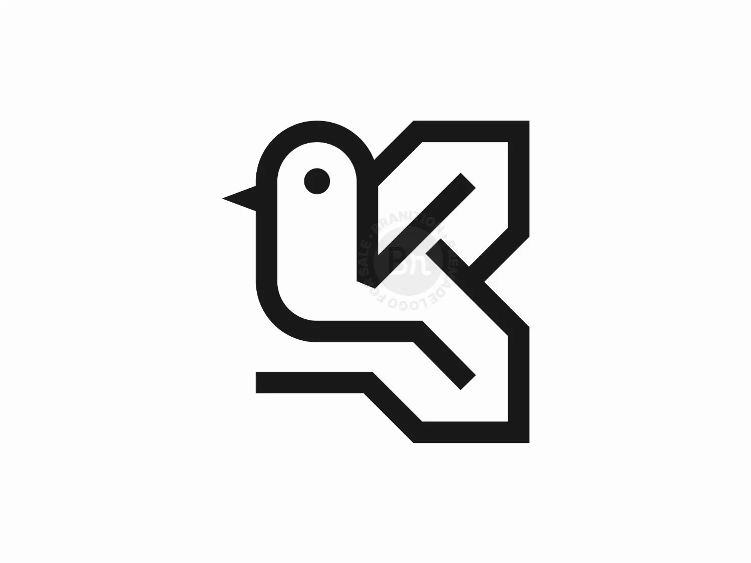 k letter initial logo 0