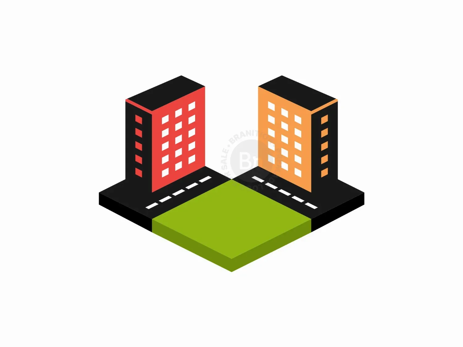 City Isometric 3D Logo
