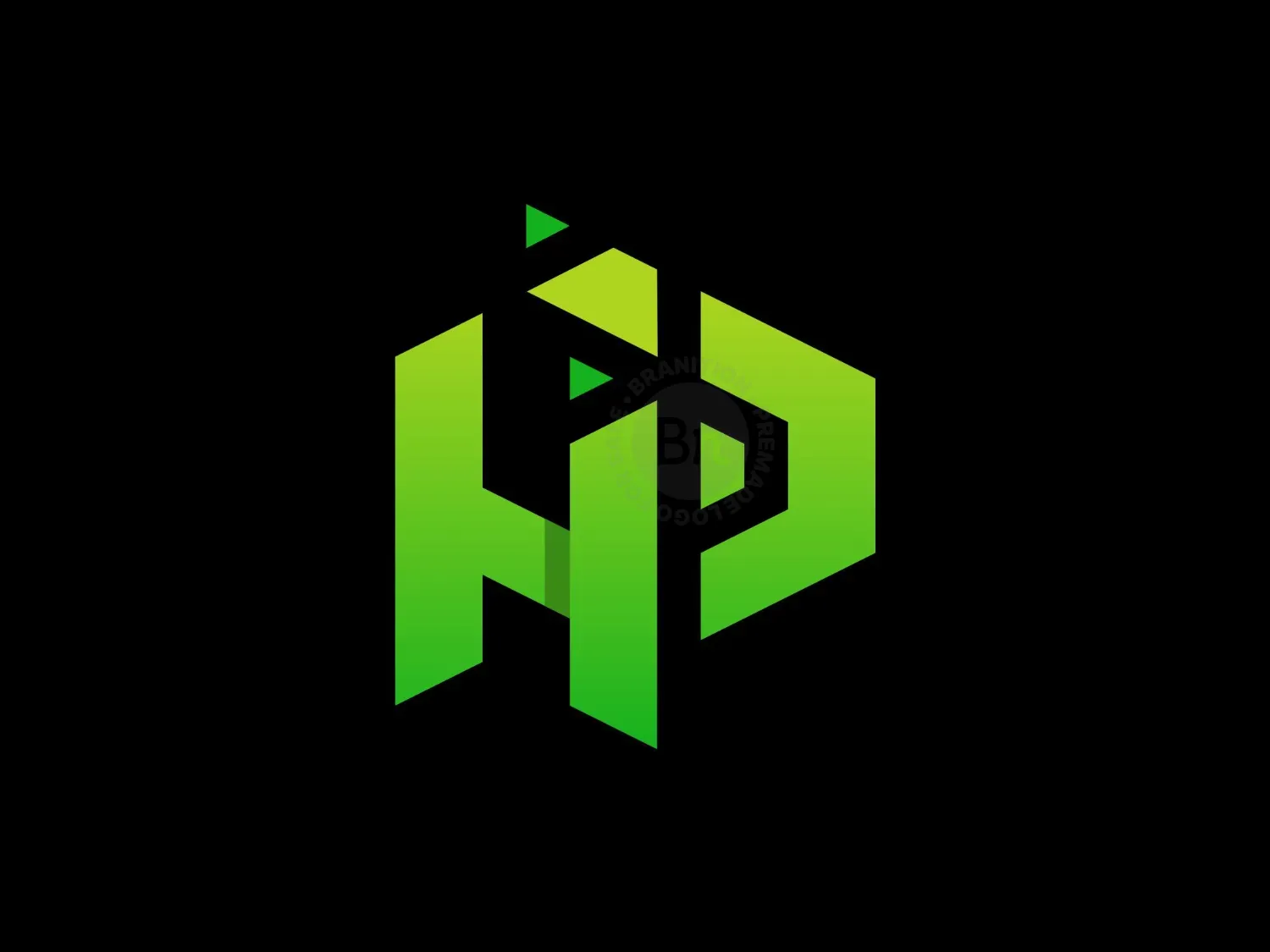 Letter HP Digital Pixel Tech Logo